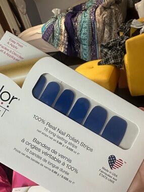 Color Street Greeking Out Blue Press-On Nail Strips